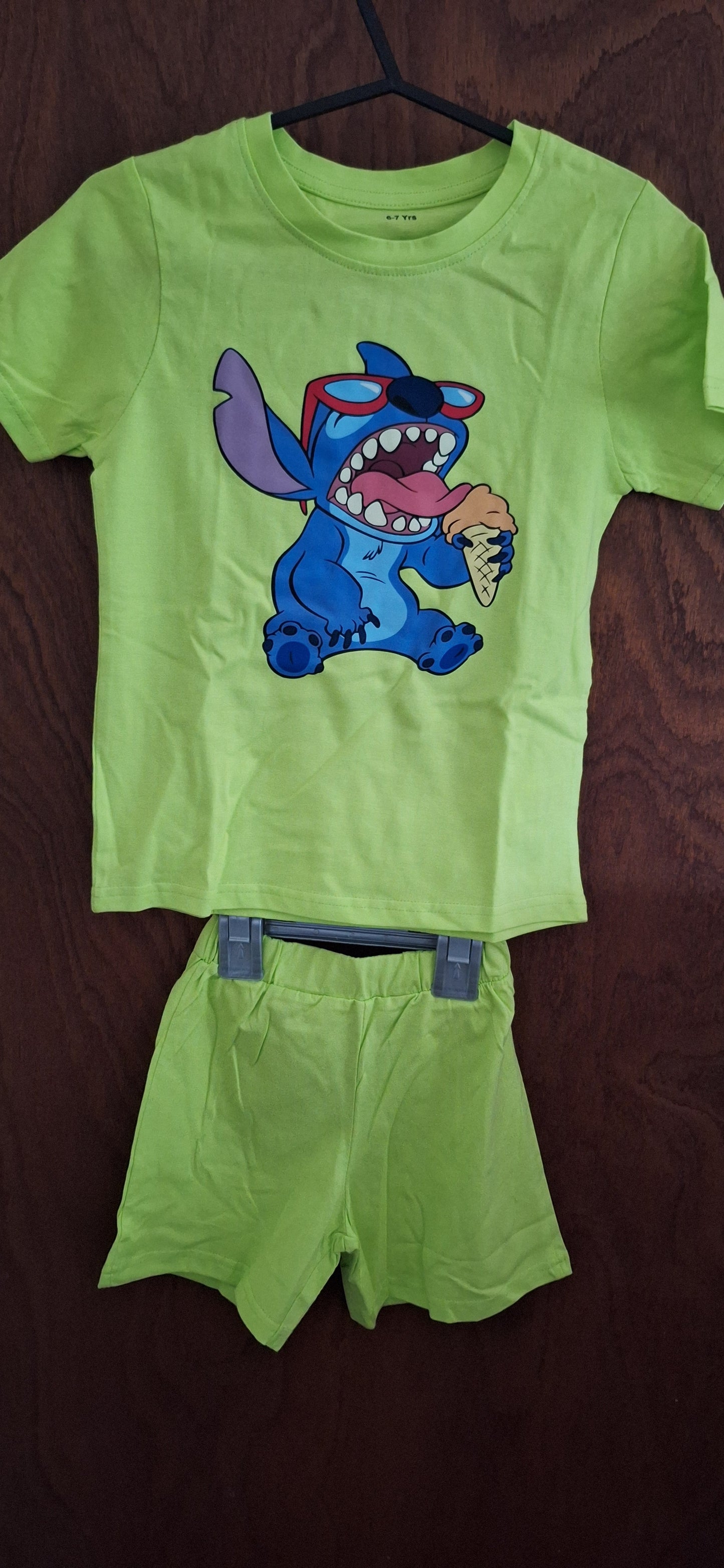 children t-shirt and short set