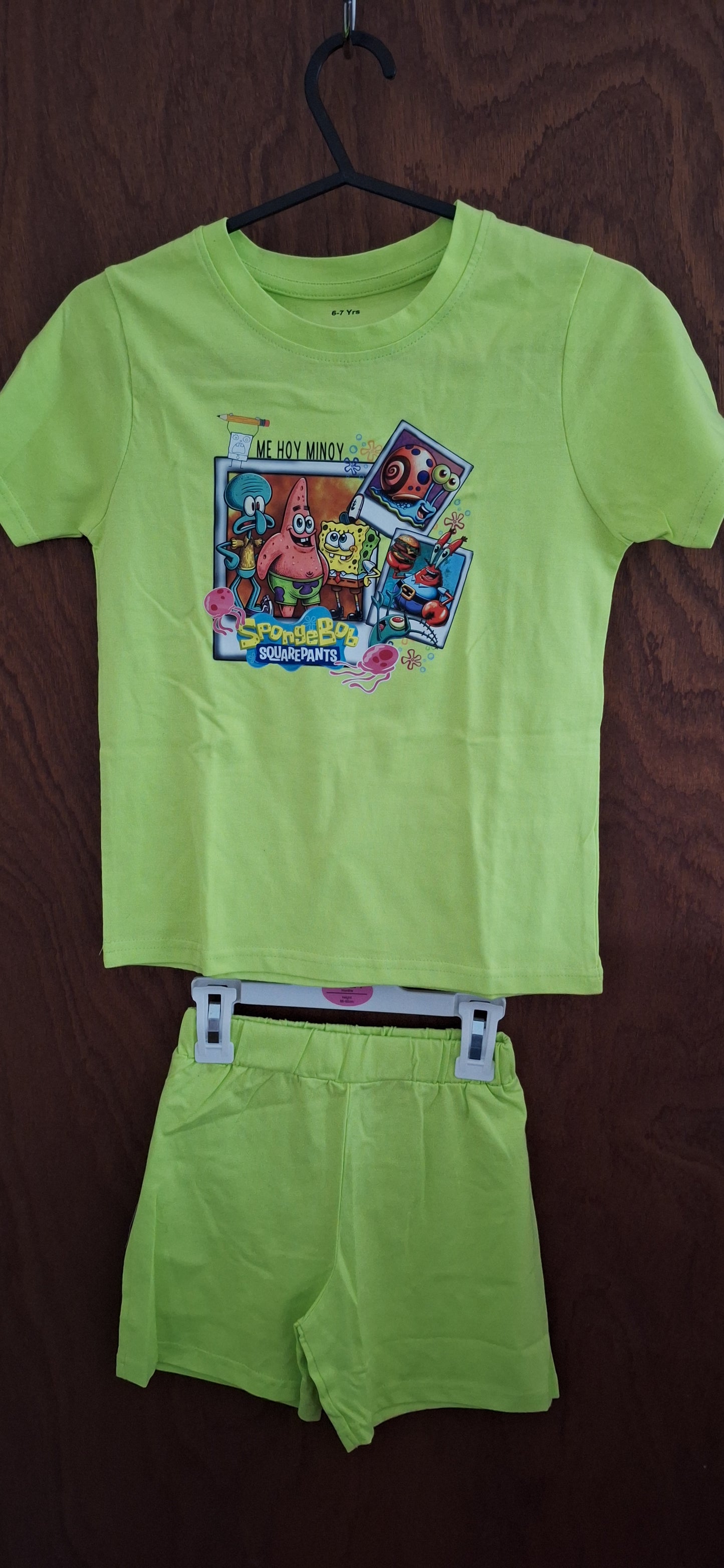 children t-shirt and short set