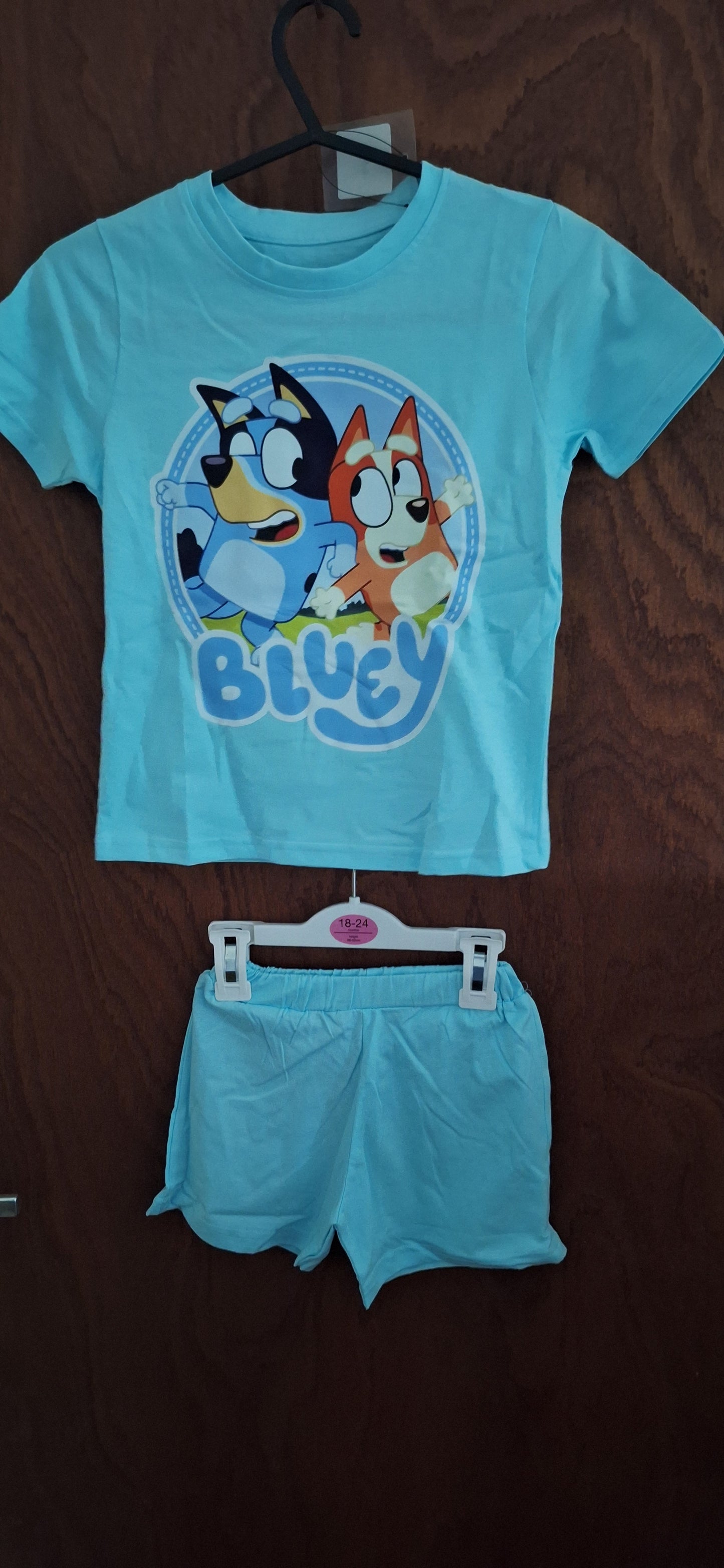 children t-shirt and short set