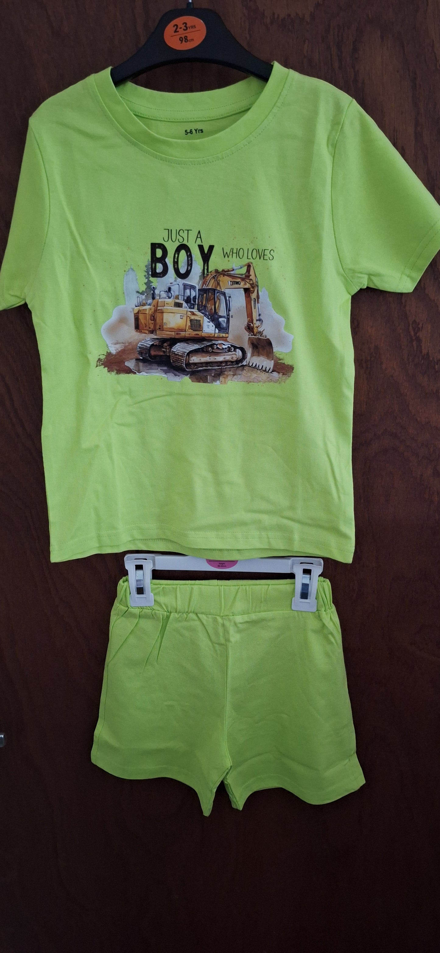 children t-shirt and short set