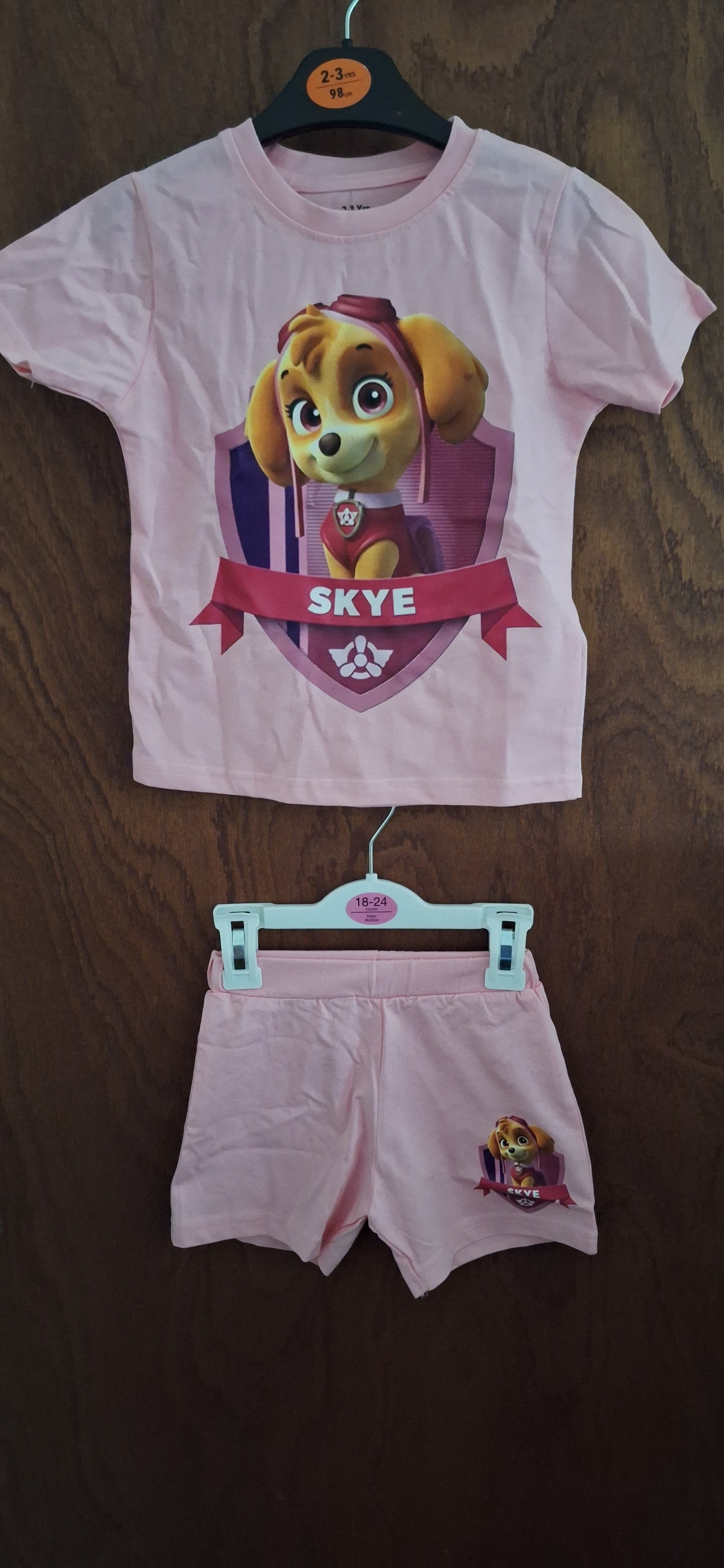children t-shirt and short set