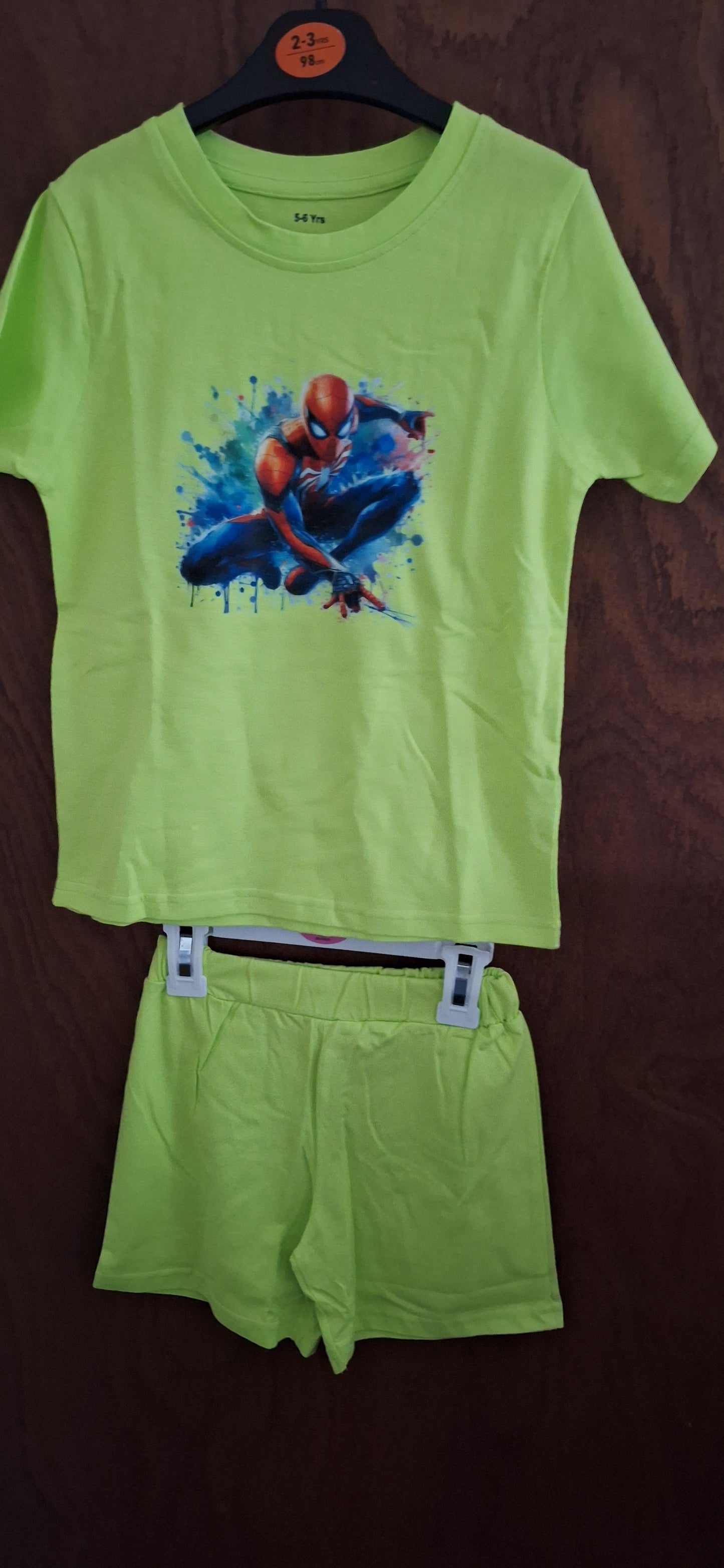 children t-shirt and short set
