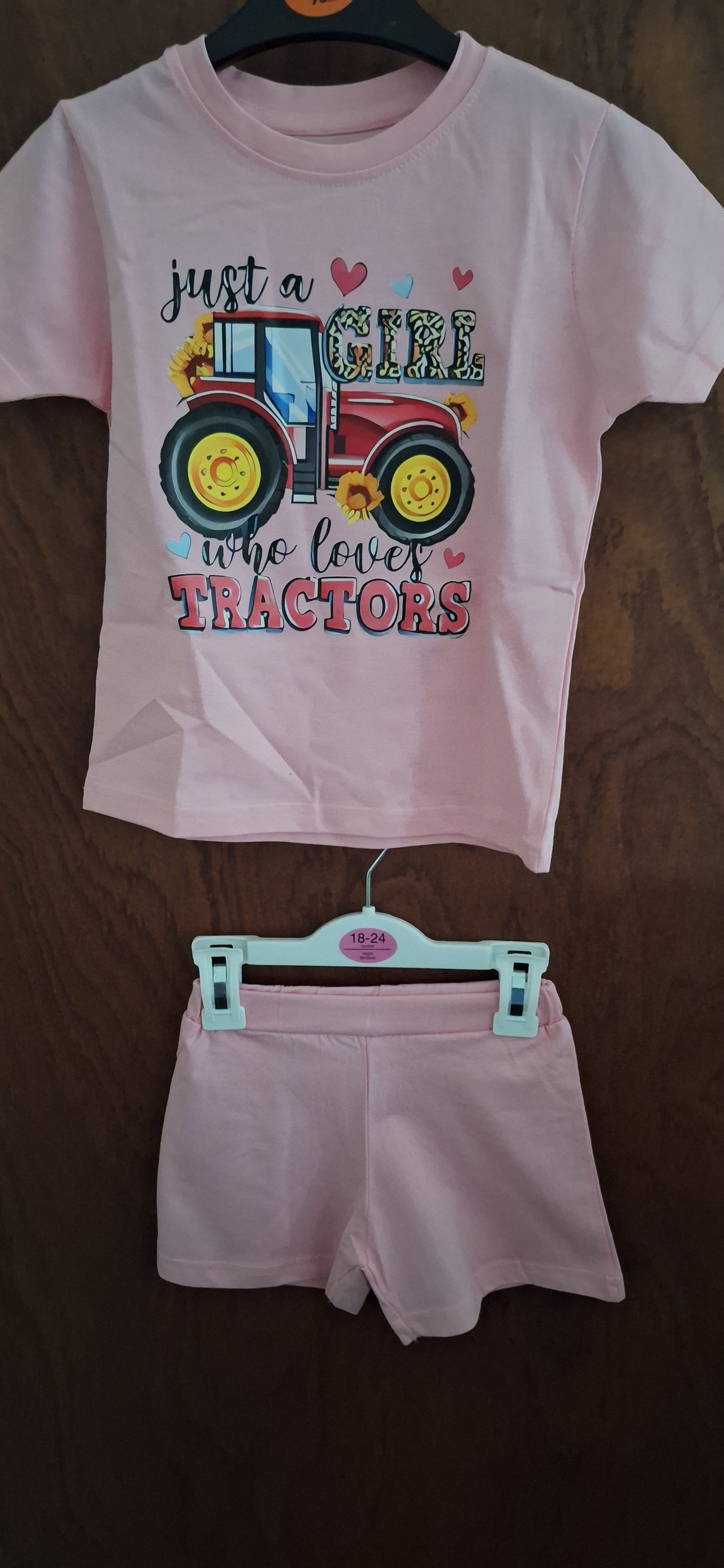children t-shirt and short set