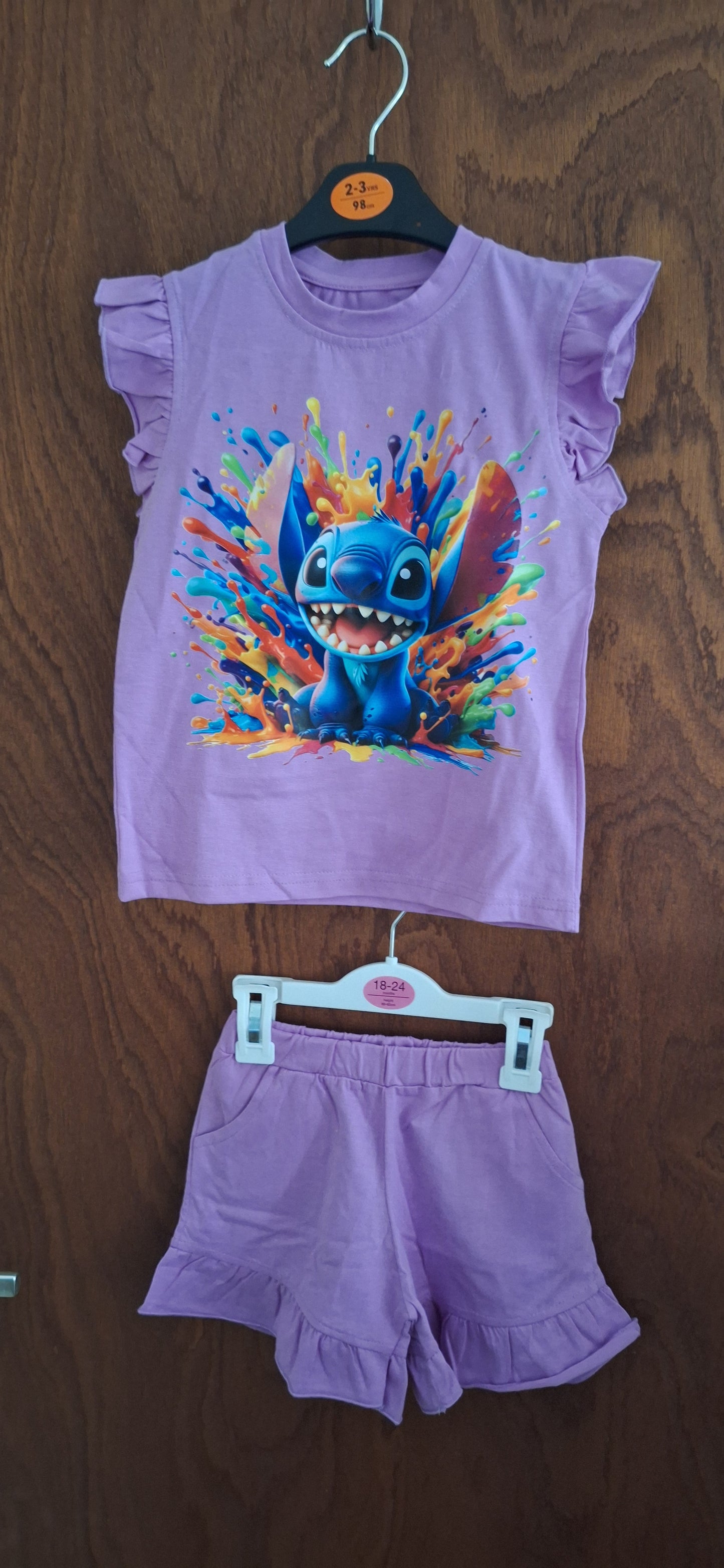 children t-shirt and short set